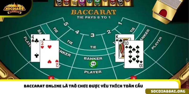 Baccarat online là trò chơi được yêu thích toàn cầu